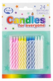 Picture of CANDLES ALPEN BIRTHDAY (NO HOLDERS) PK24