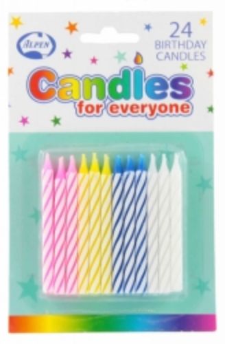 Picture of CANDLES ALPEN BIRTHDAY (NO HOLDERS) PK24