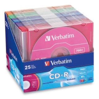Picture of CD-R VERBATIM 80MIN 52X 700MB COL/SLIM C
