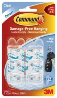 Picture of HOOKS COMMAND 6 SMALL 17006 CLEAR