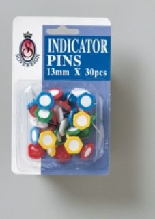 Picture of INDICATOR PINS SOVEREIGN 13MM ASST PK30