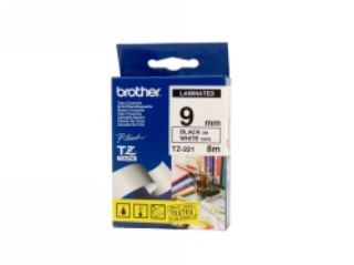 Picture of LABEL TAPE BROTHER TZE-221 9MMX8M BLACK