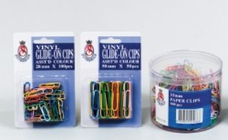 Picture of PAPER CLIPS SOVEREIGN 33MM COLOURED PK50