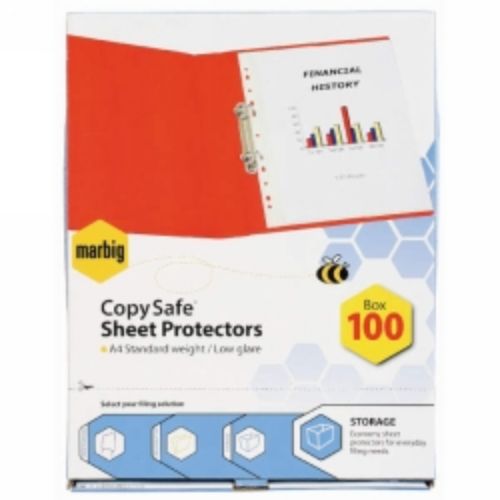 Picture of SHEET PROTECTORS MARBIG A4 COPYSAFE LIGH