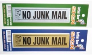 Picture of SIGN NO JUNK MAIL 30X125