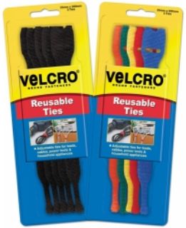 Picture of VELCRO CABLE TIES REUSABLE BLACK 25MM X